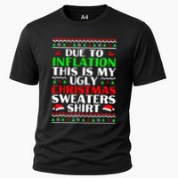 Funny Due to Inflation Ugly Christmas Sweaters Performance Shirt