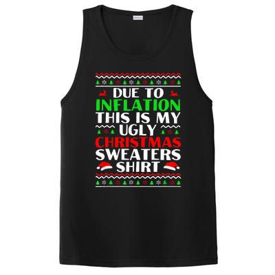 Funny Due to Inflation Ugly Christmas Sweaters PosiCharge Competitor Tank