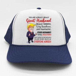 Funny Donald Trump YouRe A Really Great Husband Trucker Hat