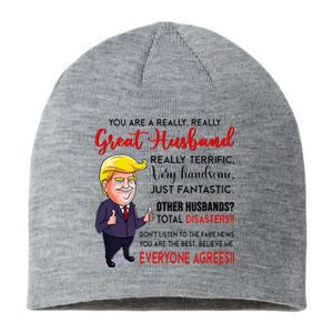 Funny Donald Trump YouRe A Really Great Husband Sustainable Beanie