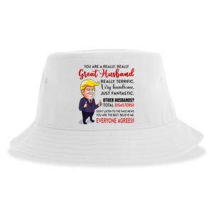 Funny Donald Trump YouRe A Really Great Husband Sustainable Bucket Hat