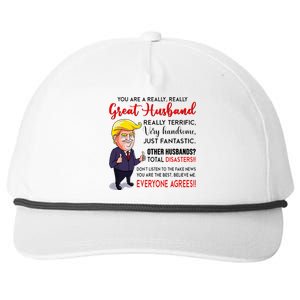 Funny Donald Trump YouRe A Really Great Husband Snapback Five-Panel Rope Hat