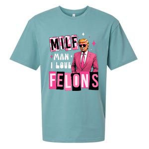 Funny Donald Trump Milf Man I Love Felons Take America Back Sueded Cloud Jersey T-Shirt