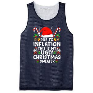 Funny Due To Inflation This Is My Ugly Sweater For Christmas Gift Mesh Reversible Basketball Jersey Tank