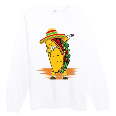 Funny Dabbing Taco Cinco De Mayo Premium Crewneck Sweatshirt