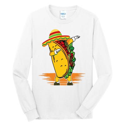 Funny Dabbing Taco Cinco De Mayo Tall Long Sleeve T-Shirt