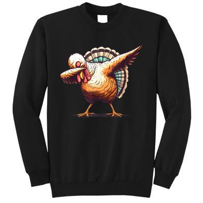 Funny Dabbing Turkey Thanksgiving Day Pilgrim Girls Dab Sweatshirt