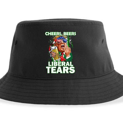 Funny Donald Trump Cheer Beer Liberal Tear Vote Republican Meaningful Gift Sustainable Bucket Hat