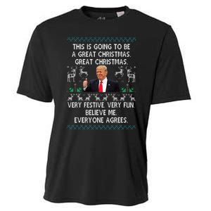 Funny Donald Trump Merry Christmas Xmas Pajamas Holiday Ugly Cooling Performance Crew T-Shirt