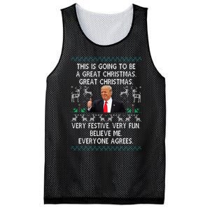 Funny Donald Trump Merry Christmas Xmas Pajamas Holiday Ugly Mesh Reversible Basketball Jersey Tank