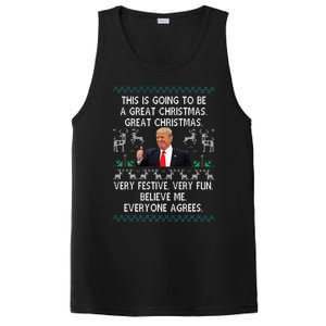 Funny Donald Trump Merry Christmas Xmas Pajamas Holiday Ugly PosiCharge Competitor Tank