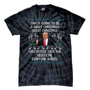 Funny Donald Trump Merry Christmas Xmas Pajamas Holiday Ugly Tie-Dye T-Shirt