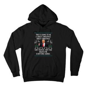 Funny Donald Trump Merry Christmas Xmas Pajamas Holiday Ugly Tall Hoodie