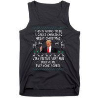 Funny Donald Trump Merry Christmas Xmas Pajamas Holiday Ugly Tank Top