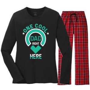 Fathers Day T , One Cool Dad Women's Long Sleeve Flannel Pajama Set 