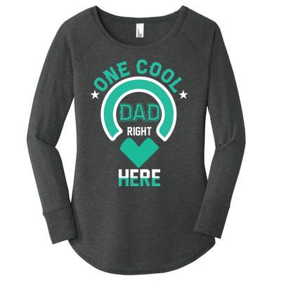 Fathers Day T , One Cool Dad Women's Perfect Tri Tunic Long Sleeve Shirt