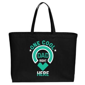 Fathers Day T , One Cool Dad Cotton Canvas Jumbo Tote