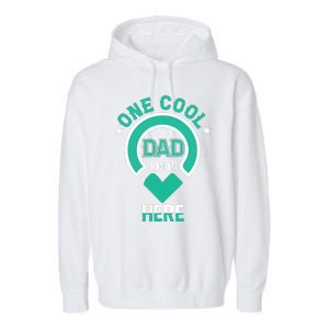 Fathers Day T , One Cool Dad Garment-Dyed Fleece Hoodie