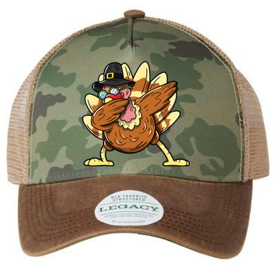 Funny Dabbing Turkey Day Thanksgiving Gift Legacy Tie Dye Trucker Hat