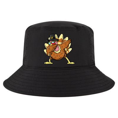 Funny Dabbing Turkey Day Thanksgiving Gift Cool Comfort Performance Bucket Hat