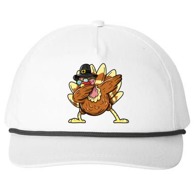 Funny Dabbing Turkey Day Thanksgiving Gift Snapback Five-Panel Rope Hat