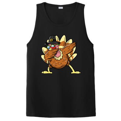 Funny Dabbing Turkey Day Thanksgiving Gift PosiCharge Competitor Tank