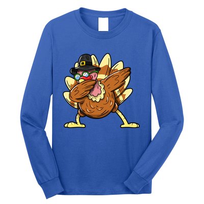 Funny Dabbing Turkey Day Thanksgiving Gift Long Sleeve Shirt