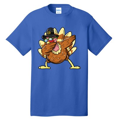 Funny Dabbing Turkey Day Thanksgiving Gift Tall T-Shirt