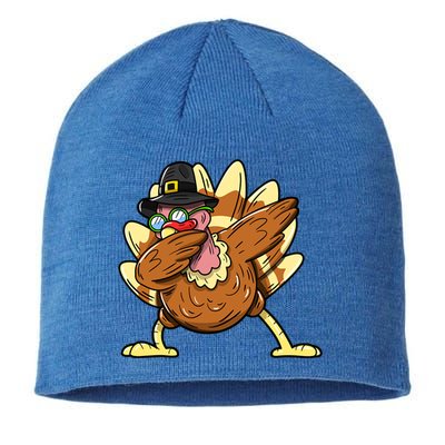 Funny Dabbing Turkey Day Thanksgiving Gift Sustainable Beanie