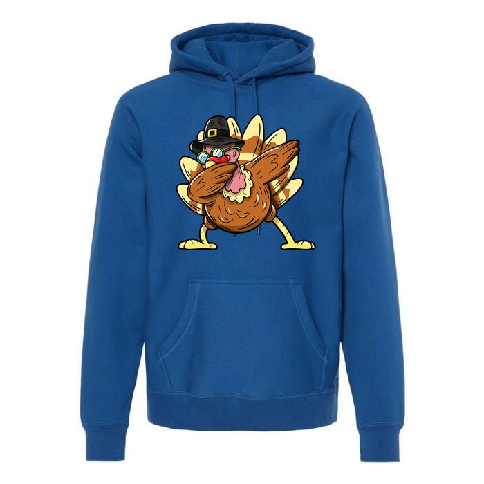 Funny Dabbing Turkey Day Thanksgiving Gift Premium Hoodie