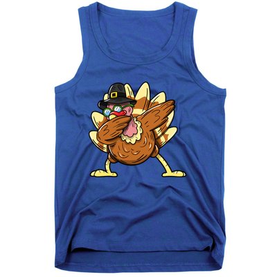 Funny Dabbing Turkey Day Thanksgiving Gift Tank Top