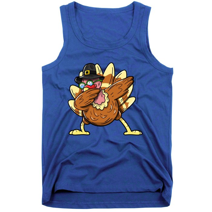 Funny Dabbing Turkey Day Thanksgiving Gift Tank Top