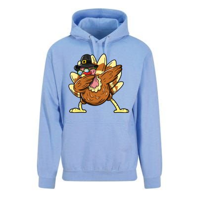 Funny Dabbing Turkey Day Thanksgiving Gift Unisex Surf Hoodie