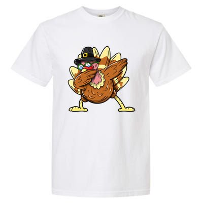 Funny Dabbing Turkey Day Thanksgiving Gift Garment-Dyed Heavyweight T-Shirt