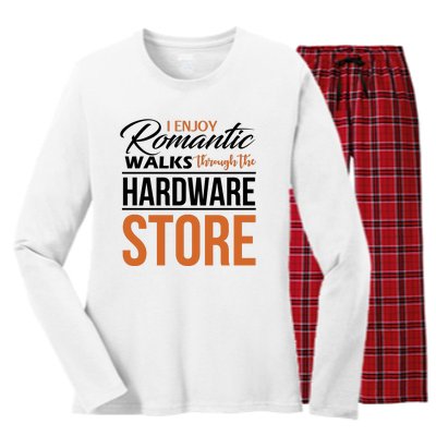 Funny Dad T Handyman Hardware Store Tools Gift Women's Long Sleeve Flannel Pajama Set 