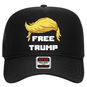 Free Donald Trump Republican Support High Crown Mesh Back Trucker Hat