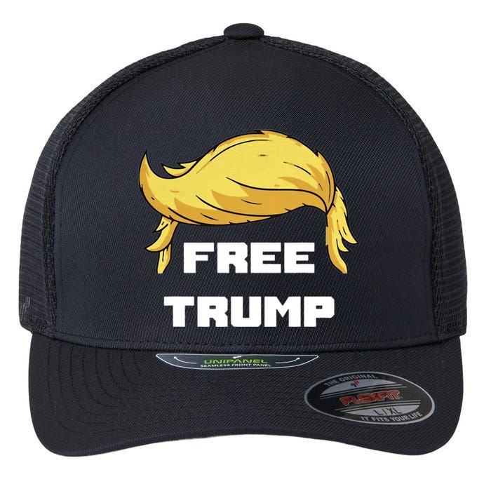 Free Donald Trump Republican Support Flexfit Unipanel Trucker Cap