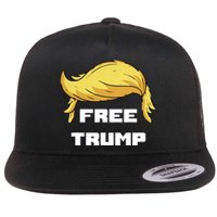 Free Donald Trump Republican Support Flat Bill Trucker Hat