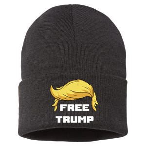 Free Donald Trump Republican Support Sustainable Knit Beanie