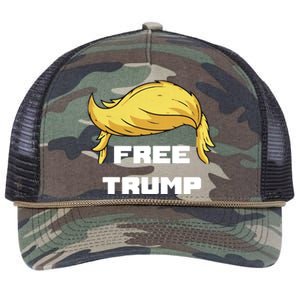 Free Donald Trump Republican Support Retro Rope Trucker Hat Cap