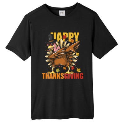 Funny Dabbing Turkey Happy Thanksgiving Day Great Gift Tall Fusion ChromaSoft Performance T-Shirt