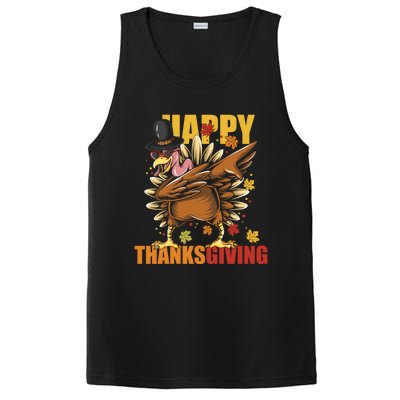 Funny Dabbing Turkey Happy Thanksgiving Day Great Gift PosiCharge Competitor Tank