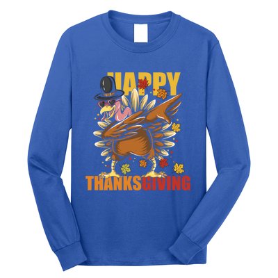 Funny Dabbing Turkey Happy Thanksgiving Day Great Gift Long Sleeve Shirt