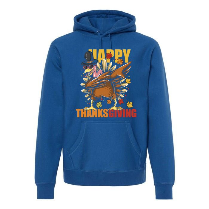 Funny Dabbing Turkey Happy Thanksgiving Day Great Gift Premium Hoodie