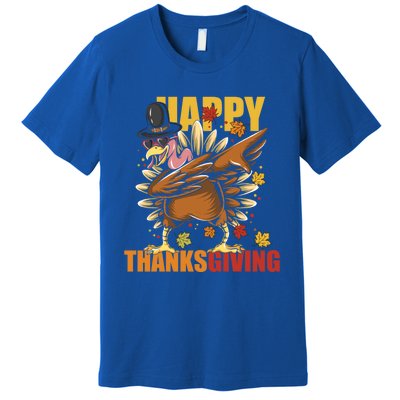 Funny Dabbing Turkey Happy Thanksgiving Day Great Gift Premium T-Shirt