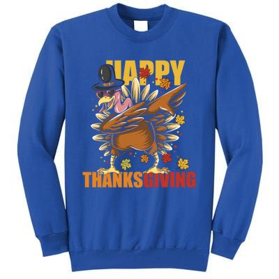 Funny Dabbing Turkey Happy Thanksgiving Day Great Gift Tall Sweatshirt