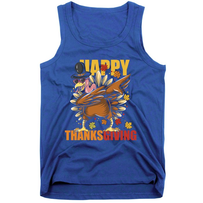 Funny Dabbing Turkey Happy Thanksgiving Day Great Gift Tank Top