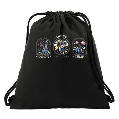 Foxtrots Delta Tangos Funny Flower Boho Drawstring Bag