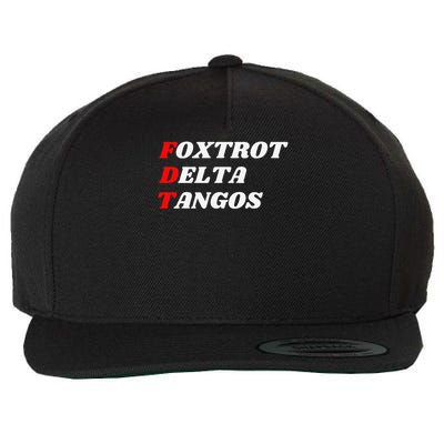 Foxtrots Delta Tangos Funny Bear Foxtrots Delta Tangos Wool Snapback Cap