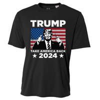 Funny Donald Trump 2024 Take America Back Maga Cooling Performance Crew T-Shirt